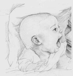 被窝里的亲宝宝素描画法步骤10