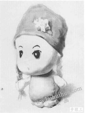 玩偶的结构与作画步骤素描练习03