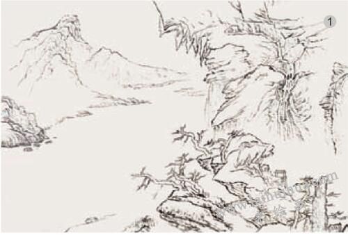 正面着色法（薄染法）《江畔纤声》步骤01