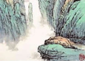 山水画山石着色飞色法