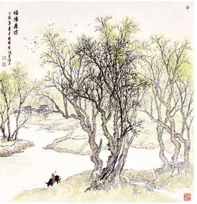 《绿湾春深》的画法步骤03