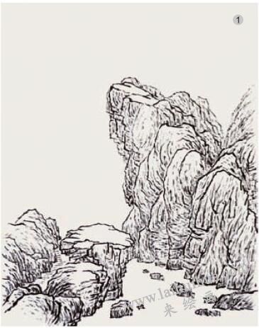 《山石》的画法步骤01