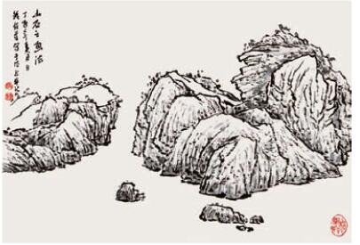 山石的画法二