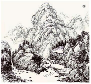 《春山翠峦》的画法步骤03