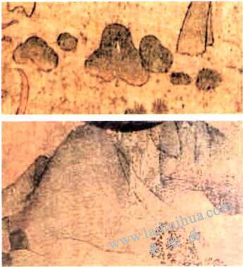 晋人山水画中的山石画法特征