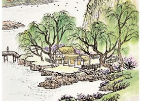 山水画《湖山春色》的技法与解析