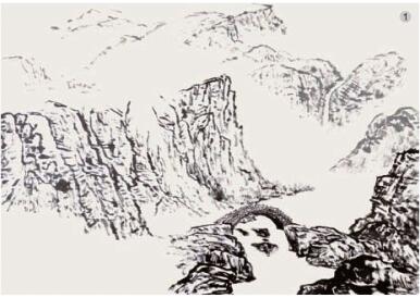 山水画《溪山秋韵》的画法步骤01