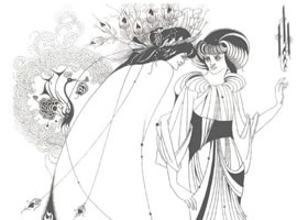 世界名画:比亚兹莱《莎乐美》作品