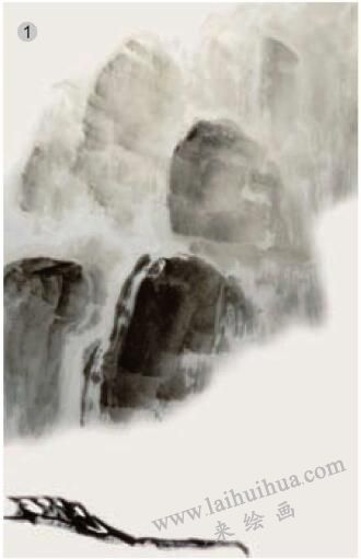 泼墨山水画的画法步骤一