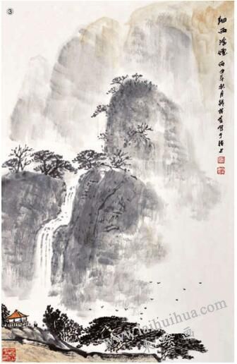 泼墨山水画的画法步骤三