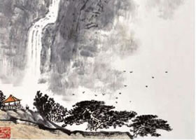 泼墨山水画的画法
