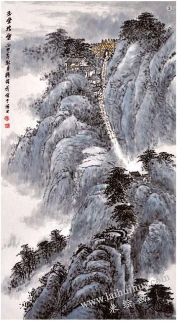 水墨螺青淡彩画法步骤03