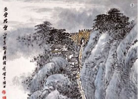 水墨螺青淡彩画法