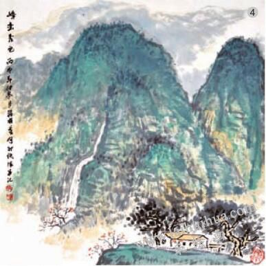 水墨山水画印纸法技法步骤04
