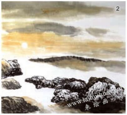 水墨山水画胶染法技法步骤02