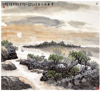 水墨山水画胶染法技法步骤03
