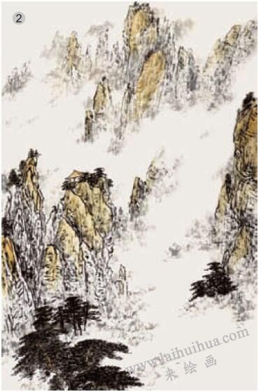 干画法画云步骤02