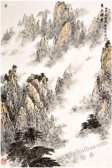 干画法画云步骤03