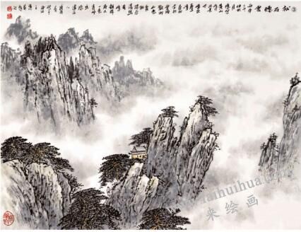 湿画法画云步骤03