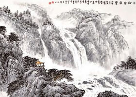 水墨山水画流泉、瀑布的画法