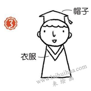 博士简笔画画法步骤03