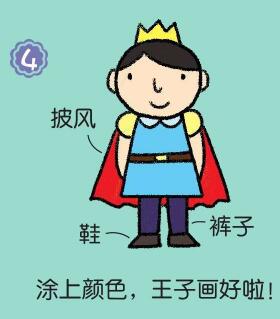 王子简笔画画法步骤04