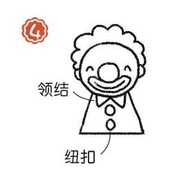 小丑简笔画画法步骤04