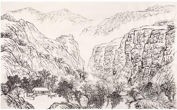 《蓟北秋色》山水画画法步骤04