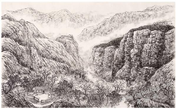 《蓟北秋色》山水画画法步骤05