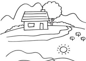 园林景致简笔画