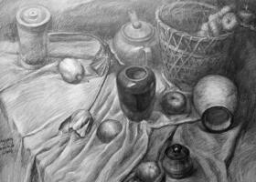 素描静物画的作画步骤