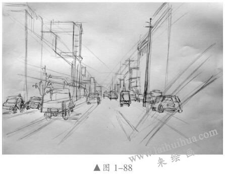 素描风景画的作画步骤02