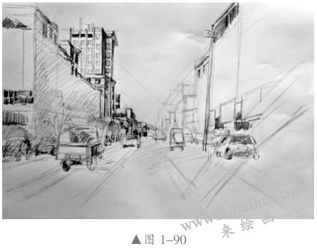 素描风景画的作画步骤04