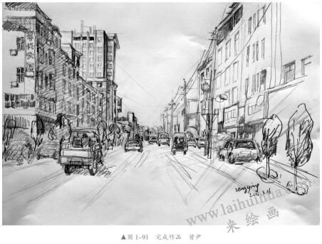 素描风景画的作画步骤05