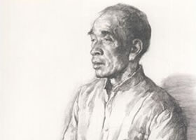 老人侧面像素描作画步骤
