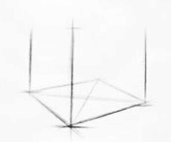 正方体的素描画法步骤02，几何形体素描训练