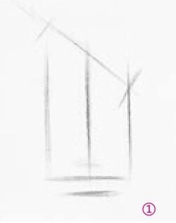 切面圆柱的素描画法01