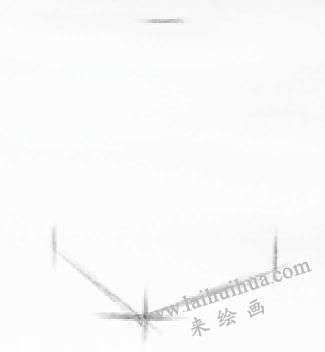四棱锥体的素描画法01
