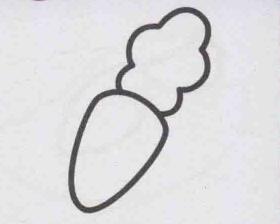 胡萝卜简笔画画法步骤02