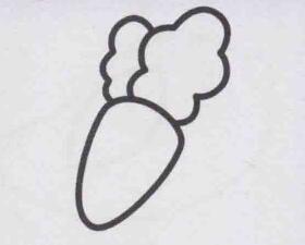 胡萝卜简笔画画法步骤03