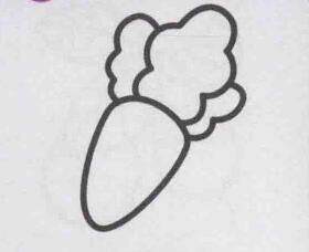 胡萝卜简笔画画法步骤04