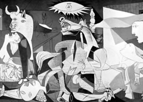 世界名画《格尔尼卡》布面油画