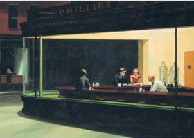 世界名画《夜游者》布面油画