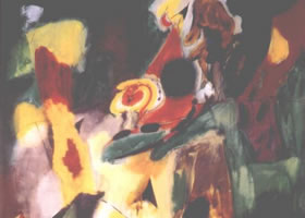 世界名画《瀑布》布面油画