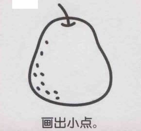 梨子简笔画画法步骤05