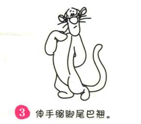 跳跳虎简笔画画法步骤03