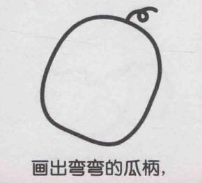 哈密瓜简笔画画法步骤02