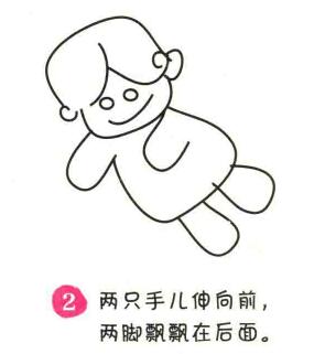 丘比特简笔画画法步骤02