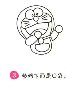 机器猫简笔画画法步骤03