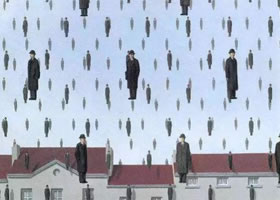 世界名画《戈尔孔达》布面油画